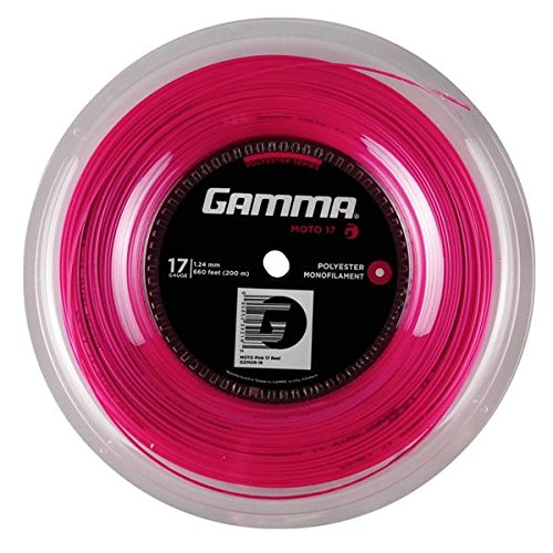 Gamma Tennissaite Moto Pink 16 (1.29 mm) 200 m Rolle, GZMOR von Gamma