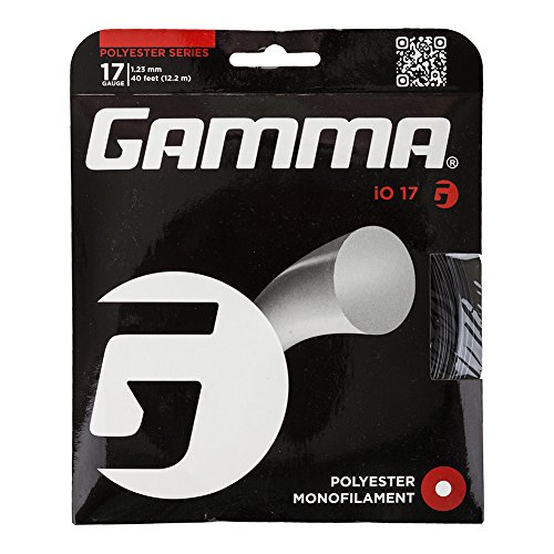 Gamma Tennissaite iO 17 schwarz (1,23 mm) 12,2 m Set, S von Gamma