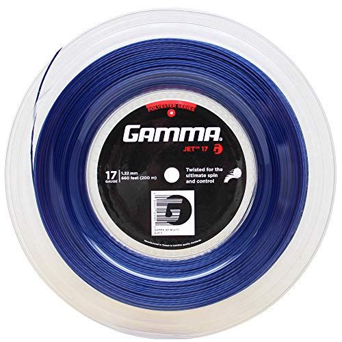 GAMMA Unisex-Erwachsene Jet Tennissaite, Blau (Spule), 17 Gauge von Gamma