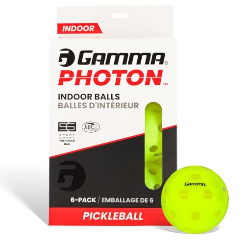 Gamma Unisex-Erwachsene Photon Pickleball für den Innenbereich Ball, Indoor, 6 Pack Gamma Unisex-Erwachsene Photon Pickleball für den Innenbereich Ball, Indoor, 6 Pack von Gamma