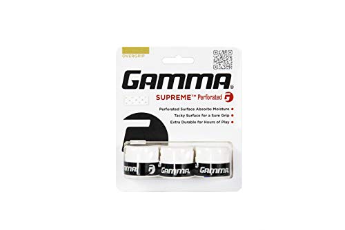 GAMMA Unisex-Erwachsene Supreme Griffband, perforiert, Weiß, Multi, 3-Pack GAMMA Unisex-Erwachsene Supreme Griffband, perforiert, Weiß, Multi, 3-Pack von Gamma
