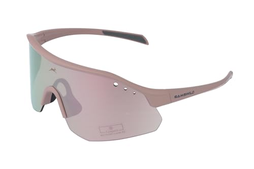 Gamswild WS2140 Sportbrille Sonnenbrille TR90 Fahrradbrille Skibrille Damen Herren Unisex Leichtgewicht| grün | rosa| beere |, Farbe: Rosa von Gamswild