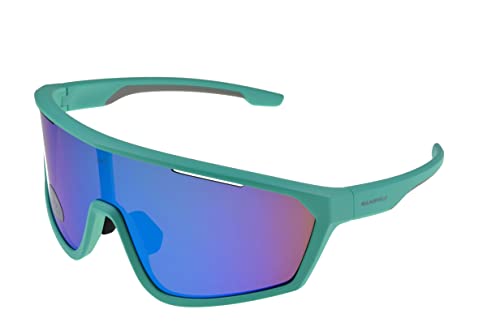 Gamswild WS5838 Sonnenbrille Sportbrille Skibrille Fahrradbrille Unisex Shield Herren Damen | blau | rot | türkis, Farbe: grün von Gamswild
