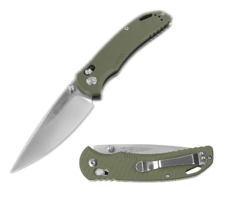 Ganzo Messer G7531 Grifffarbe: Grün - Klingenlänge: 8,9 cm - Verschlussart: G-Lock - Klingenstahl: 440C rostfreier Edelstahl von Ganzo