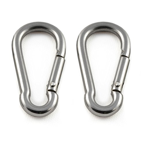 2er Set robuster Stahl Karabiner, Karabinerhaken für vielseitige Einsatzbereiche, Größe M, 60mm x 29mm – Marke Ganzoo 2er Set robuster Stahl Karabiner, Karabinerhaken für vielseitige Einsatzbereiche, Größe M, 60mm x 29mm – Marke Ganzoo von Ganzoo