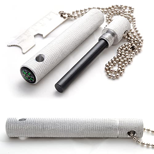 Ganzoo Feuer-Stahl Set, Fire-Starter, Feuer-Stein Magnesium mit Aluminium-Hülle, Outdoor Ganzoo Feuer-Stahl Set, Fire-Starter, Feuer-Stein Magnesium mit Aluminium-Hülle, Outdoor von Ganzoo