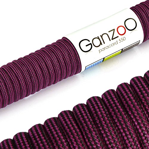 Ganzoo Paracord 550 Seil für Armband, Leine, Halsband, Nylon/Polyester-Seil 30 Meter, Multicolor von Ganzoo