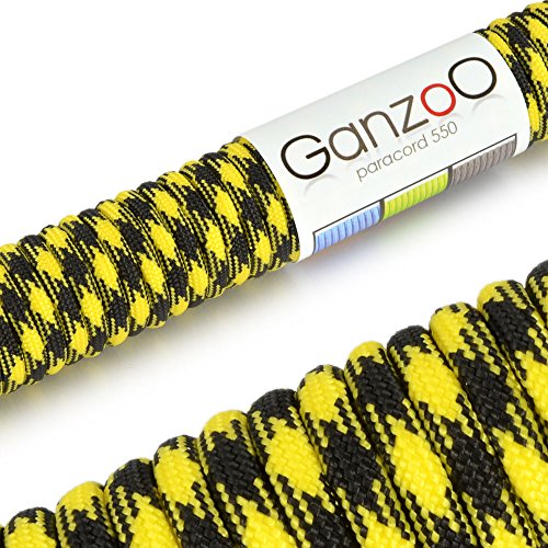 Ganzoo Paracord 550 Seil für Armband, Leine, Halsband, Nylon/Polyester-Seil 30 Meter, Multicolor von Ganzoo