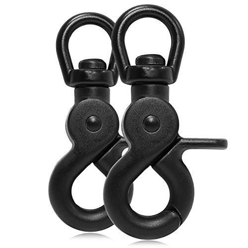 Ganzoo Scheren-Karabiner Haken mit Dreh-Gelenk, 2 Stück Dreh-Kopf für Hunde-Leine, Hals-Band, legierter Stahl 61 mm Länge, auch für Paracord 550, Schlüssel-Anhänger, Farbe: schwarz matt Ganzoo Scheren-Karabiner Haken mit Dreh-Gelenk, 2 Stück Dreh-Kopf für Hunde-Leine, Hals-Band, legierter Stahl 61 mm Länge, auch für Paracord 550, Schlüssel-Anhänger, Farbe: schwarz matt von Ganzoo