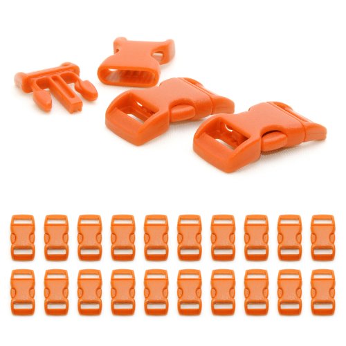 Ganzoo Klickverschluss Kunststoff, 20 Stück, 3/8" Zoll, 10mm Gurtmaß, 30mm x 15mm, Steckschließer, Schnalle, Paracord 550 Armband, Rucksackverschluss, DIY Projekte, orange Ganzoo Klickverschluss Kunststoff, 20 Stück, 3/8" Zoll, 10mm Gurtmaß, 30mm x 15mm, Steckschließer, Schnalle, Paracord 550 Armband, Rucksackverschluss, DIY Projekte, orange von Ganzoo