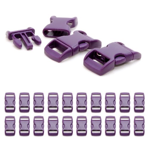 Ganzoo Klickverschluss Kunststoff, 20 Stück, 3/8" Zoll, 10mm Gurtmaß, 30mm x 15mm, Steckschließer, Schnalle, Paracord 550 Armband, Rucksackverschluss, DIY Projekte, violett Ganzoo Klickverschluss Kunststoff, 20 Stück, 3/8" Zoll, 10mm Gurtmaß, 30mm x 15mm, Steckschließer, Schnalle, Paracord 550 Armband, Rucksackverschluss, DIY Projekte, violett von Ganzoo