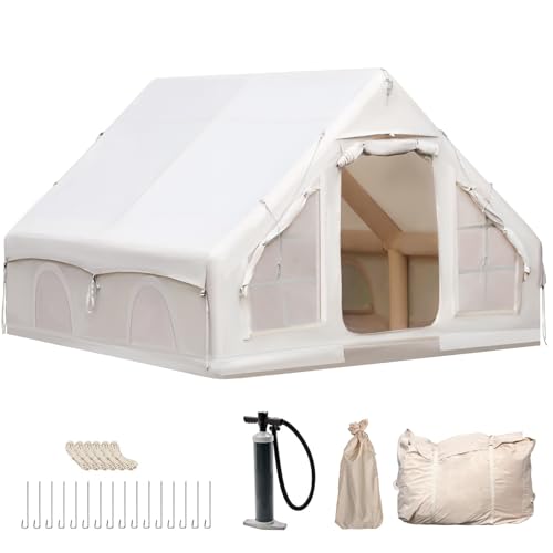 Aufblasbares Campingzelt mit Pumpe, Glamping Aufblasbares Zelt für Camping, 4 Saison Wasser&Winddicht Outdoor Oxford Kabinenzelt mit Mesh Fenster & Türen für 4-8 Personen Camping Wandern Aufblasbares Campingzelt mit Pumpe, Glamping Aufblasbares Zelt für Camping, 4 Saison Wasser&Winddicht Outdoor Oxford Kabinenzelt mit Mesh Fenster & Türen für 4-8 Personen Camping Wandern von Gaonala