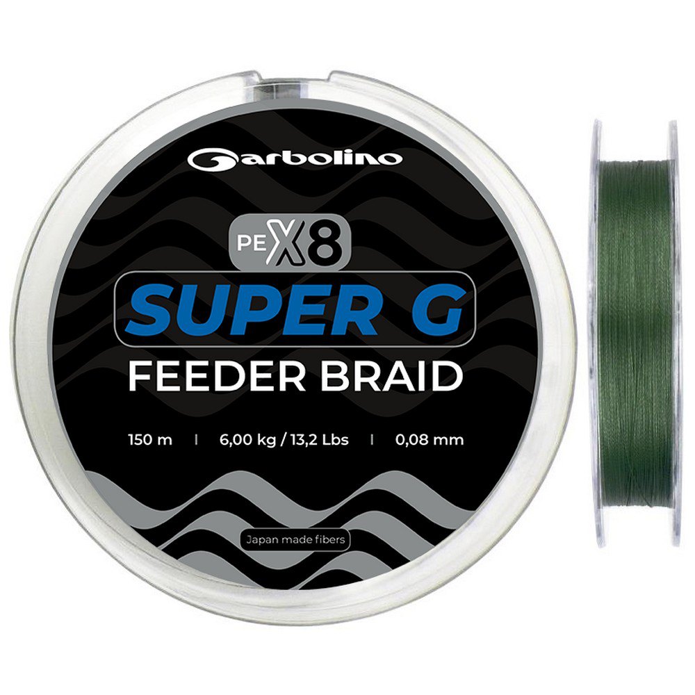 Garbolino Super G Feeder Braided Line 150 M Grün 0.120 mm von Garbolino