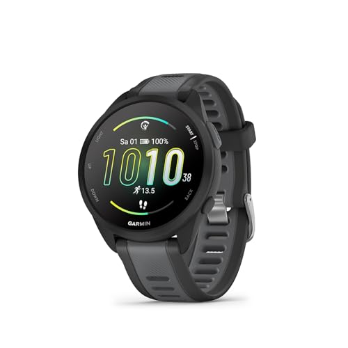 GARMIN Forerunner 165, leichte GPS Smartwatch zum Laufen, mit AMOLED Touchscreen, Trainingsempfehlungen, Gesundheitsdaten, smarten Funktionen GARMIN Forerunner 165, leichte GPS Smartwatch zum Laufen, mit AMOLED Touchscreen, Trainingsempfehlungen, Gesundheitsdaten, smarten Funktionen von Garmin