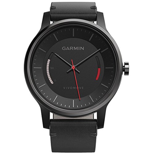 Garmin 010-01597-10 "vivomove Classic Lederarmband schwarz von Garmin