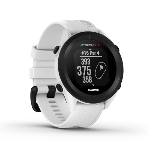 Garmin Approach S12 - GPS-Golfuhr mit Schlagweitenmessung & Distanzangaben zum Grün/ Hindernissen auf 42.000 Golfplätzen. 1,3“ Display mit einfacher Bedienung & bis zu 30 h Akkulaufzeit im Golf-Modus. von Garmin