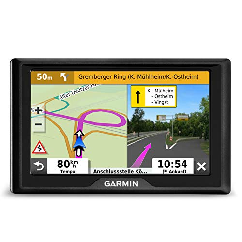 Garmin Drive 52 MT-S EU –Navigationsgerät mit 5“ (12,7 cm) Farbdisplay,vorinstallierten Europakarten (46 Länder),Live Traffic via Smartphone Link App,Fahrerassistenz,Parkplatzsuche,TripAdvisor,Schwarz von Garmin