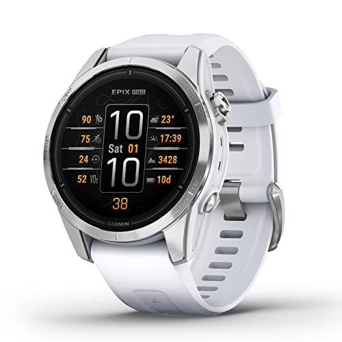 Garmin EPIX PRO 42mm – GPS-Multisport-Smartwatch mit brillantem 1,2“ AMOLED-Display und Touch-/Tastenbedienung. TOPO-Karten, 60 Sport-Apps, Garmin Music, Garmin Pay, bis zu 10 Tage Akkulaufzeit Garmin EPIX PRO 42mm – GPS-Multisport-Smartwatch mit brillantem 1,2“ AMOLED-Display und Touch-/Tastenbedienung. TOPO-Karten, 60 Sport-Apps, Garmin Music, Garmin Pay, bis zu 10 Tage Akkulaufzeit von Garmin