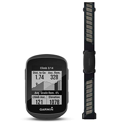 Garmin Edge 130 Plus Bundle mit HRM Dual Brustgurt – kompakter, 33 g leichter GPS-Radcomputer mit 1,8“ Display, präziser Datenaufzeichnung, Trainingsplänen, Navigation, MTB-Werten, bis zu 12 h Akku von Garmin