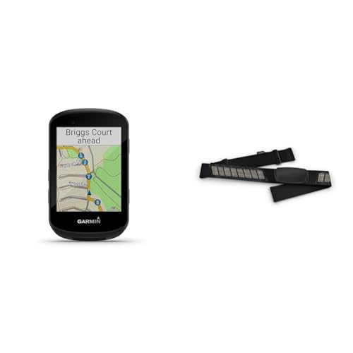 Garmin Edge 530 – GPS-Fahrradcomputer mit 2,6“ Farbdisplay, umfassenden Leistungsdaten & Premium-Herzfrequenz-Brustgurt Dual Basic, Herzfrequenzdaten in Echtzeit via Bluetooth Low Energy oder ANT+. von Garmin