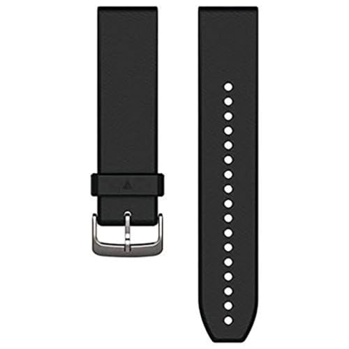 Garmin Ersatzarmband QuickFit 22 Black/Silver Silicone von Garmin