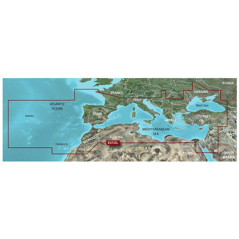 Garmin Eu723l Mar Mediterraneo Marine Charts Blau von Garmin