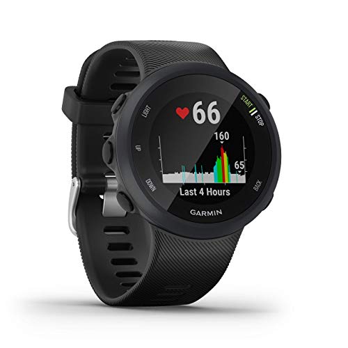 Garmin Forerunner 45 – GPS-Laufuhr mit umfangreichen Lauffunktionen, Trainingsplänen, Herzfrequenzmessung, Smartphone Benachrichtigungen, Schwarz (Generalüberholt) von Garmin