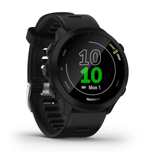 Garmin Forerunner 55 – GPS-Laufuhr mit 1,04“ Always-On-Farbdisplay, täglichen Trainingsempfehlungen, Laufzeitprognose, über 15 vorinstallierten Sport-Apps, Schwarz und bis zu 14 Tagen Akkulaufzeit Garmin Forerunner 55 – GPS-Laufuhr mit 1,04“ Always-On-Farbdisplay, täglichen Trainingsempfehlungen, Laufzeitprognose, über 15 vorinstallierten Sport-Apps, Schwarz und bis zu 14 Tagen Akkulaufzeit von Garmin