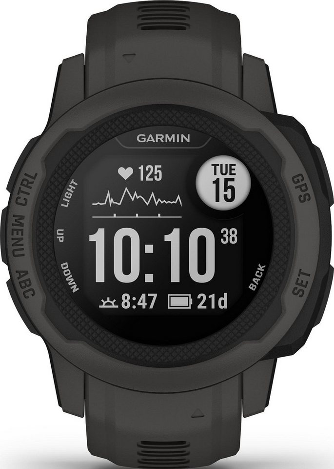 Garmin Instinct 2 2S - GPS-Smartwatch Sportuhr für Outdoor und Sport Smartwatch (2,1 cm/0,79 Zoll, Garmin), Stoßfest, Wasserdicht bis 100 m, Militärstandard 810 von Garmin