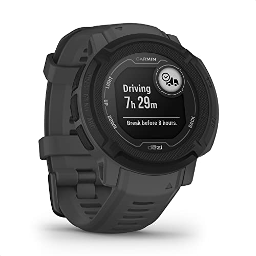 Garmin Instinct 2 DEZL Edition – GPS-Smartwatch für Fernfahrer mit Pausenplanung, Trucker-Workouts & Gesundheitsfunktionen. Bis zu 28 Tage Akkulaufzeit, 40 Sport-Apps, Smart Notifications, Garmin Pay von Garmin