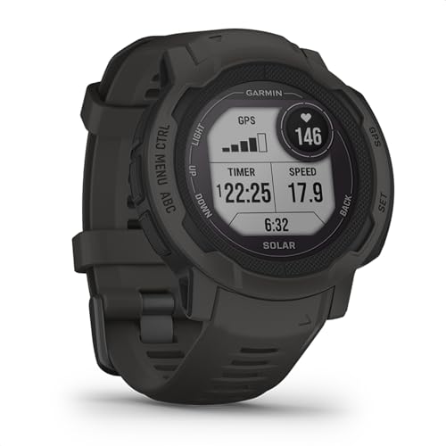 Garmin Instinct 2 Solar – GPS-Smartwatch mit unendlicher Akkulaufzeit im Smartwatch-Modus, über 40 Sport-Apps, Garmin Pay, Trainingszustand, Fitnessalter, Schlafanalyse uvm von Garmin