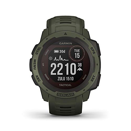 Garmin Instinct - wasserdichte GPS-Smartwatch mit Sport/Fitnessfunktionen. Herzfrequenzmessung am Handgelenk, Fitness Tracker & Smartphone Benachrichtigungen. (Generalüberholt) von Garmin