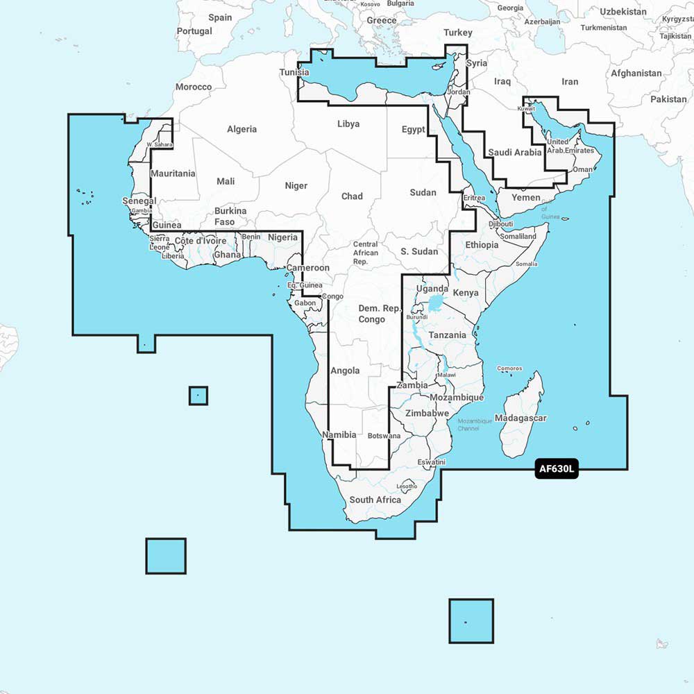 Garmin Naaf630l Africa&middle East Navionics®+ Micro Sd/sd Card Map Mehrfarbig von Garmin