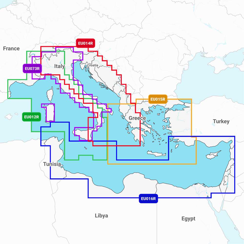 Garmin Naeu012r Mediterranean Sea Central&west Navionics®+ Microsd™/sd™ Card Marine Charts Durchsichtig von Garmin