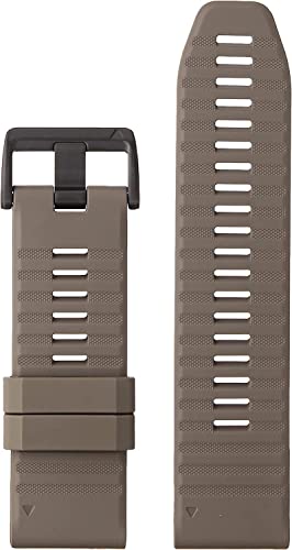Garmin Quickfit Armband, 26mm, Silikon, Dunkelbeige, passend für Fenix 5X/6X/7X Serie, Enduro 1/2, Tactix Serie, Quatix 6X/7X, D2 Delta Charlie/PX, Descent Mk2/Mk2i, einfach ein- und ausklicken Garmin Quickfit Armband, 26mm, Silikon, Dunkelbeige, passend für Fenix 5X/6X/7X Serie, Enduro 1/2, Tactix Serie, Quatix 6X/7X, D2 Delta Charlie/PX, Descent Mk2/Mk2i, einfach ein- und ausklicken von Garmin