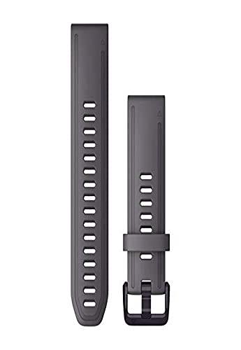 Garmin Quickfit 20 Uhrenarmband, schiefergrau, Silikon mit Amethyst-Hardware Garmin Quickfit 20 Uhrenarmband, schiefergrau, Silikon mit Amethyst-Hardware von Garmin