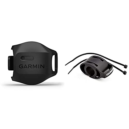Garmin Unisex – Erwachsene Access, Bike Speed Sensor 2, Schwarz, One Size & Fahrradhalterung für Sportuhren - einfache Montage von Garmin