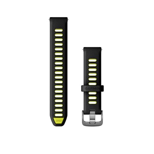 Garmin Unisex – Erwachsene Ersatzarmband, Black & Amp Yellow (Forerunner Style 265S), 18mm von Garmin