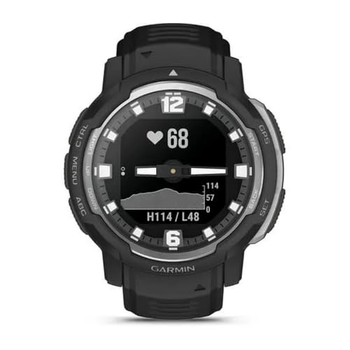 Garmin Instinct Crossover - Robuste Hybrid GPS-Smartwatch mit analoger Präzisionszeitmessung, über 40 Sport-Apps, Benachrichtigungen und Garmin Pay von Garmin