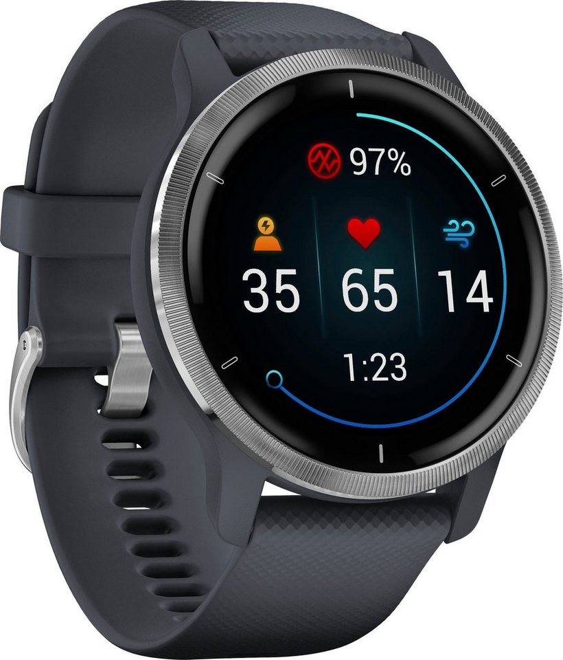 Garmin Venu 2 Smartwatch (3,3 cm/1,3 Zoll), 25 vorinstallierten Sport-Apps von Garmin