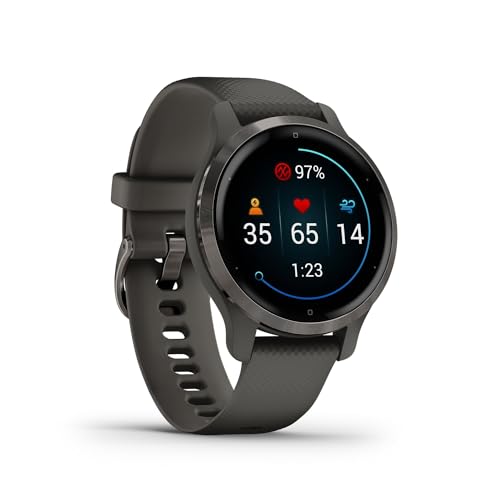 Garmin Venu 2S – schlanke GPS-Fitness-Smartwatch mit ultrascharfem 1,1“ AMOLED-Touchdisplay, Gesundheitsfunktionen, über 25 vorinstallierten Sport-Apps, Garmin Music & Garmin Pay von Garmin