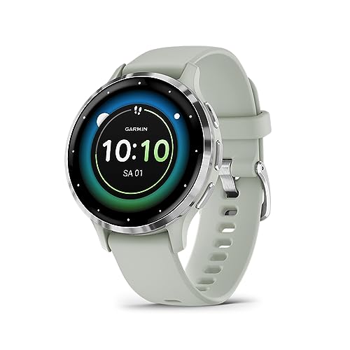 Garmin Venu 3S – GPS-Fitness-Smartwatch mit Bluetooth Telefonie und Sprachassistenz, Ultrascharfes 1,3 Zoll/ 1,1 Zoll AMOLED-Touchdisplay, Fitnessfunktionen, Garmin Music von Garmin