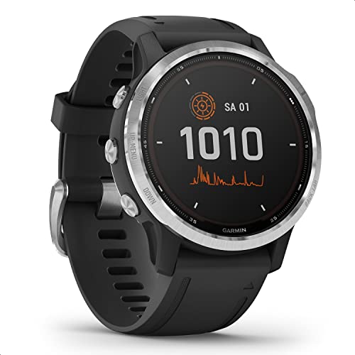 Garmin fenix 6S – schlanke GPS-Multisport-Smartwatch mit Solar-Ladefunktion für bis zu 10 Tage Akku. 1,2“ Display für schmale Handgelenke, mit vorinstallierten Sport-Apps, Silber/Schwarz Garmin fenix 6S – schlanke GPS-Multisport-Smartwatch mit Solar-Ladefunktion für bis zu 10 Tage Akku. 1,2“ Display für schmale Handgelenke, mit vorinstallierten Sport-Apps, Silber/Schwarz von Garmin