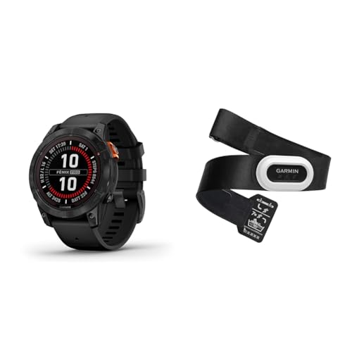 Garmin fēnix 7 PRO SOLAR, Multisport GPS Smartwatch, Advanced Health and Training Features & HRM-Pro Plus - Premium Chest Strap for Recording Heart Rate and Running von Garmin