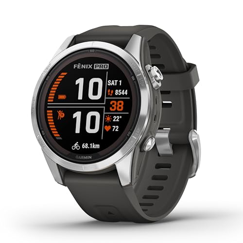 Garmin fēnix 7S Pro – GPS-Multisport-Smartwatch mit Solarladelinse, Farbdisplay und Touch-/Tastenbedienung, TOPO-Karten, über 60 vorinstallierte Sport-Apps, Garmin Music und Garmin Pay von Garmin