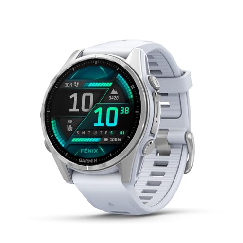 Garmin fēnix 8 43mm – hochwertige Multisport-Smartwatch mit 1,3" AMOLED Touch-/Tastendisplay, Taschenlampe, TOPO-Karten, über 80 vorinstallierte Sport-Apps, Telefonie, Music Pay Garmin fēnix 8 43mm – hochwertige Multisport-Smartwatch mit 1,3" AMOLED Touch-/Tastendisplay, Taschenlampe, TOPO-Karten, über 80 vorinstallierte Sport-Apps, Telefonie, Music Pay von Garmin