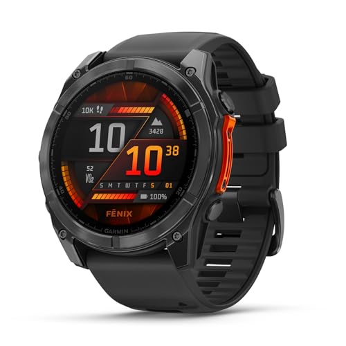 Garmin fēnix 8 51mm – hochwertige Multisport-Smartwatch mit 1,4" AMOLED Touch-/Tastendisplay, Taschenlampe, TOPO-Karten, über 80 vorinstallierte Sport-Apps, Telefonie, Music Pay Garmin fēnix 8 51mm – hochwertige Multisport-Smartwatch mit 1,4" AMOLED Touch-/Tastendisplay, Taschenlampe, TOPO-Karten, über 80 vorinstallierte Sport-Apps, Telefonie, Music Pay von Garmin