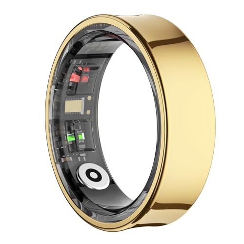 Smart Ring Health Tracker, Bluetooth 5.3 Verbindung Vital Health Ring für Männer Männer, Wassersicherer Fitnessring mit Gestenkontrolle, Spuren Schlaf/Schritte/Sportaktivitäten von Garsent