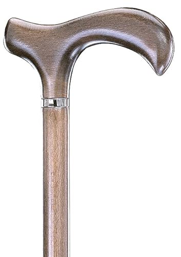 Melbourne Design Gehstock, Holz, Derbygriff, Platin-grau gebeizt, seidenmatt lackiert, Platinband, elegant, Damen und Herren, Gummipuffer Melbourne Design Gehstock, Holz, Derbygriff, Platin-grau gebeizt, seidenmatt lackiert, Platinband, elegant, Damen und Herren, Gummipuffer von Gastrock