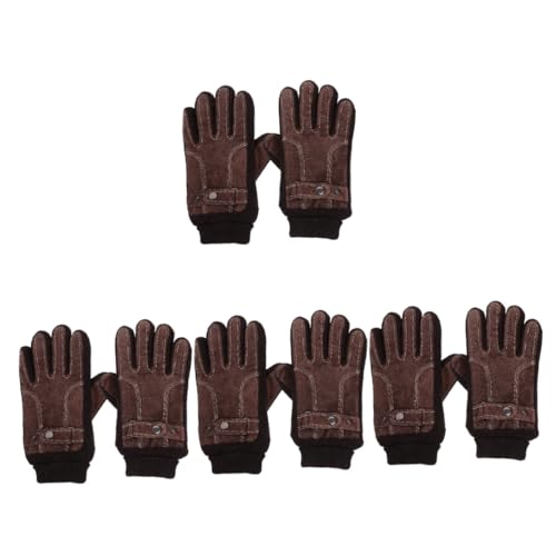 Gatuida 4 Paar Winterhandschuhe Motorradhandschuhe Handwärmende Handschuhe Thermohandschuhe Herren Warme Handschuhe Für Herren Herrenhandschuhe Touchscreen Schutzhandschuhe von Gatuida